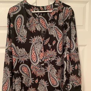 Button Down Paisley Tunic